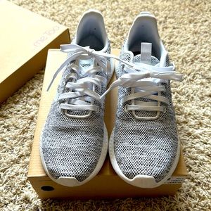 Adidas Tennis Shoes. Grey/White. Size 8 1/2.